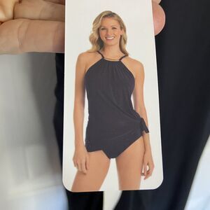 Magicsuit Womens Plus Size 24W Bianca One Piece Black Swim Romper